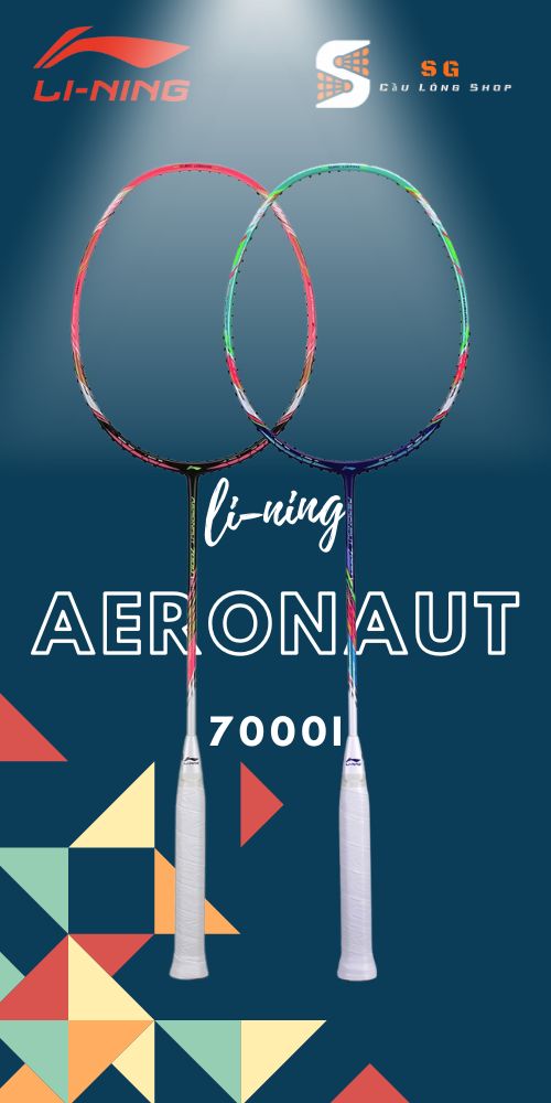 Vợt Cầu Lông  Li-Ning AERONAUT 7000i (XANH-HỒNG)