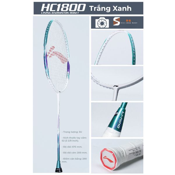 Vợt cầu lông Lining HC 1800 -Siêu phẩm điều cầu và chơi trên lưới.