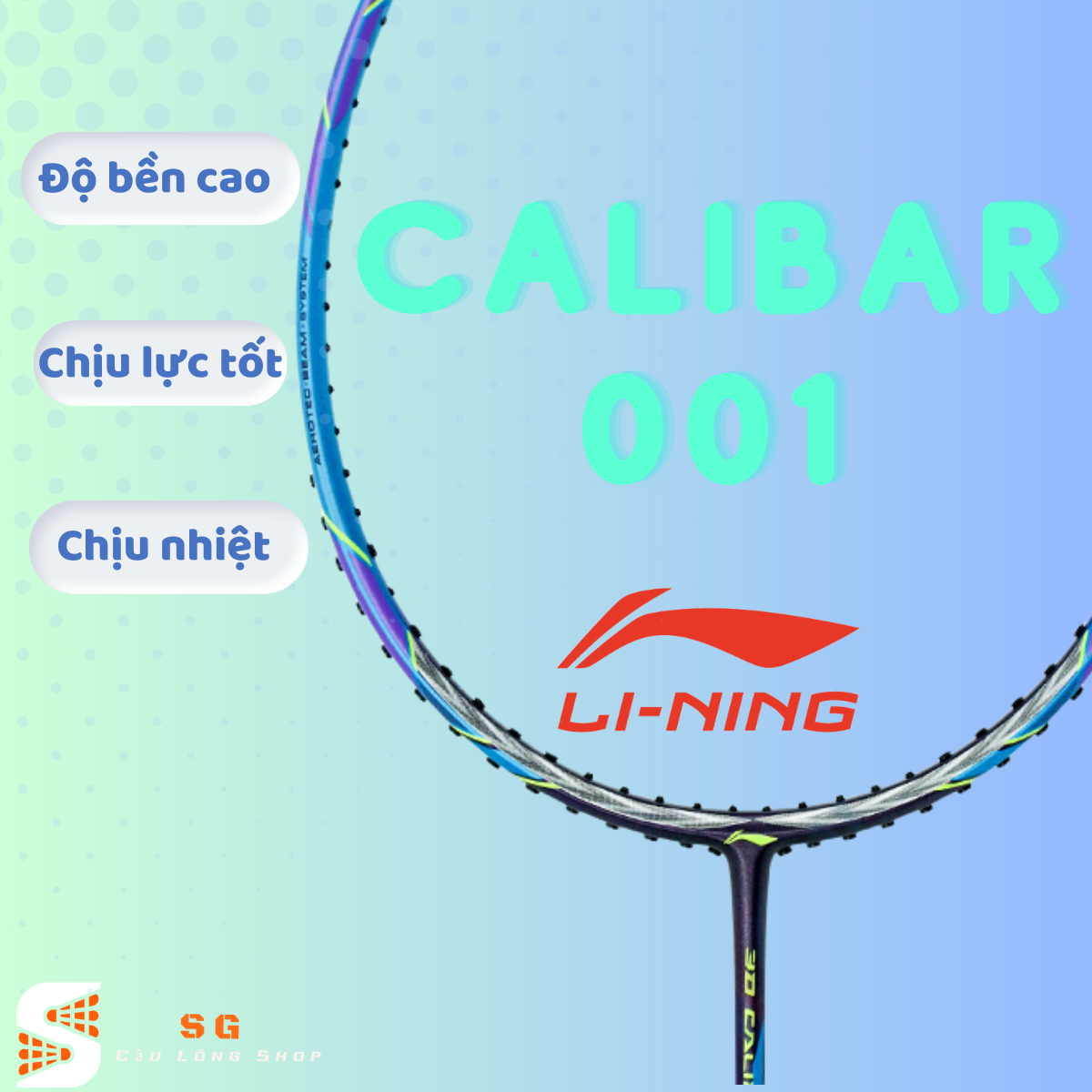 Vợt Cầu Lông Lining 3D Calibar 001